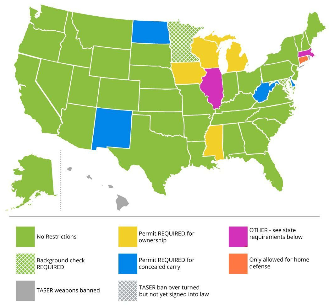 Taser Regulations by State