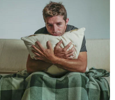 Depressed man
