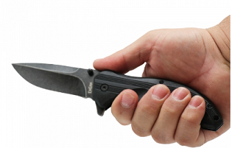 Hand holding knife