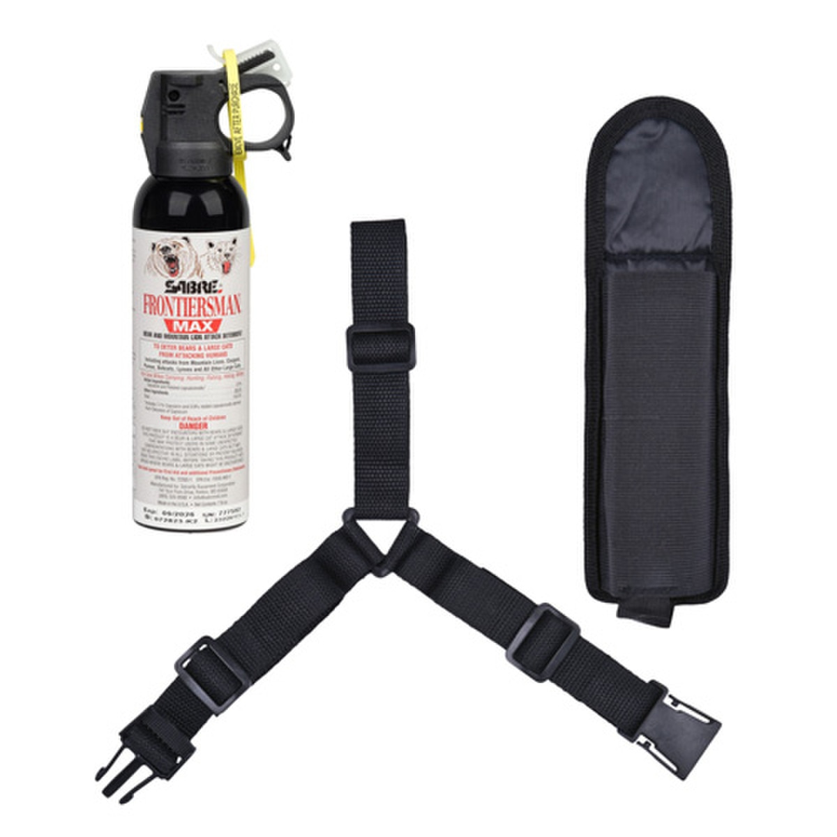 Sprays Animal Repellent Bear Pepper Spray Frontiersman Max Bear Mountain Lion Spray w Chest Holster 7.9oz 40 Range Stunster