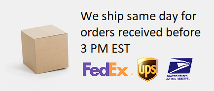 Ship same day for orders before 3 pm