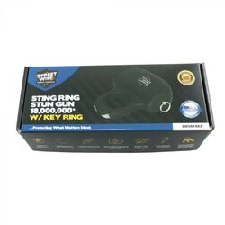 Streetwise Sting Ring 18,000,000 Stun Gun W/ Key Ring - Black