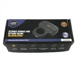 Streetwise Sting Ring 18,000,000 Stun Gun - HD Black - Box
