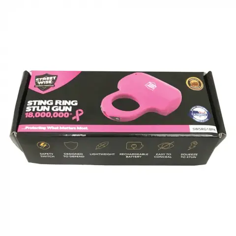 Streetwise Sting Ring 18,000,000 Stun Gun - Pink